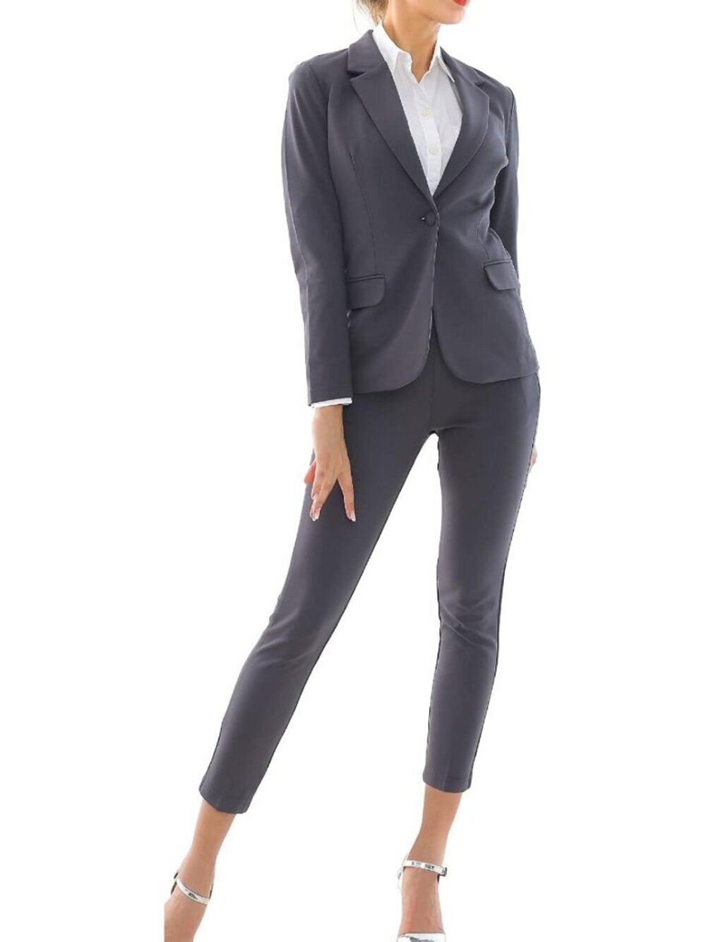 Chic Women's Two Piece Blazer & Pant Suit Set – Professional Office Outfit